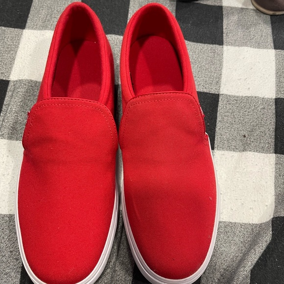 Nike Shoes - Red Nike slip on sneakers never used